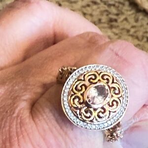 Sterling silver Ring with the angelsite Center Stone